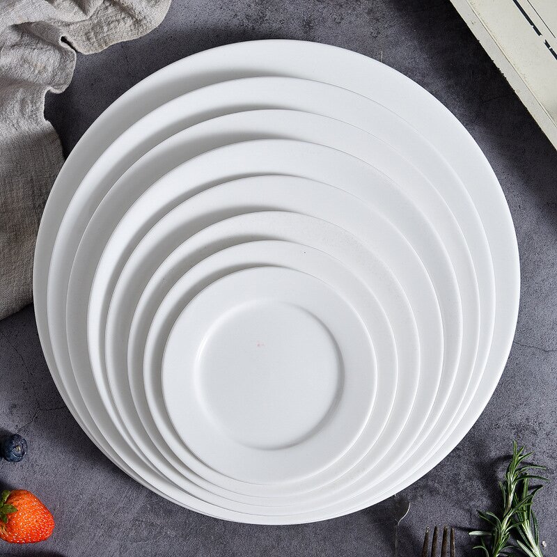 Porcelain Plate Manufacturer - Custom Logo Printed White 8 Inch Eco-Friendly for Party Home Restaurants Hotels