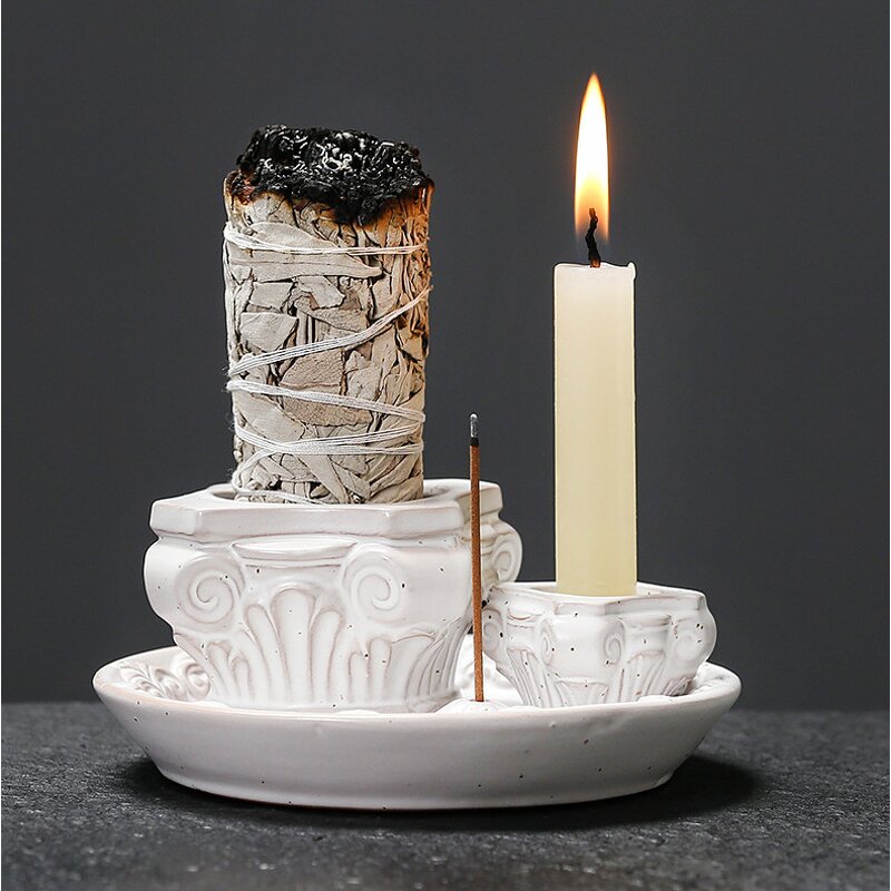 Ceramic Incense Holder Manufacturer - Sage Burner Tray for Palo Santo White Sage Holy Wood for Meditation Room