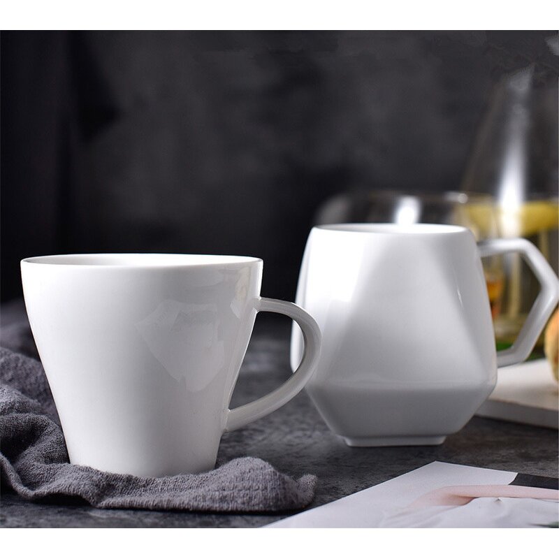 Ceramic Coffee Mug Manufacturer - Modern White Unique Porcelain for Home Restaurant Cafe