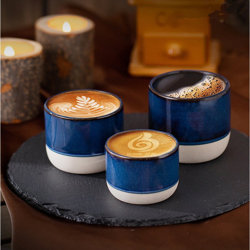 Ceramic Coffee Cup Manufacturer - Japanese Style Kiln Change Porcelain Latte Mugs Without Handle