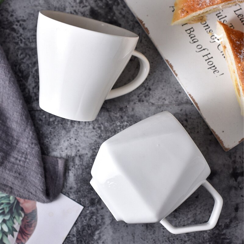 Ceramic Coffee Mug Manufacturer - Modern White Unique Porcelain for Home Restaurant Cafe