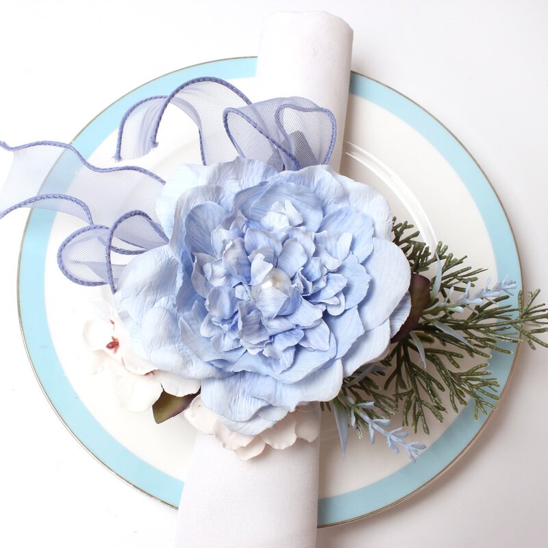 Napkin Ring Manufacturer - Handicraft Flower Rose Holders for Wedding Table Decorations