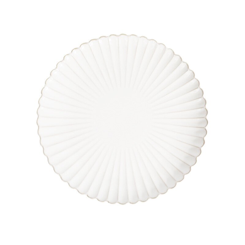Ceramic Dinner Plate Set Manufacturer - Vintage White Flower Shape Dishes Crockery Tableware