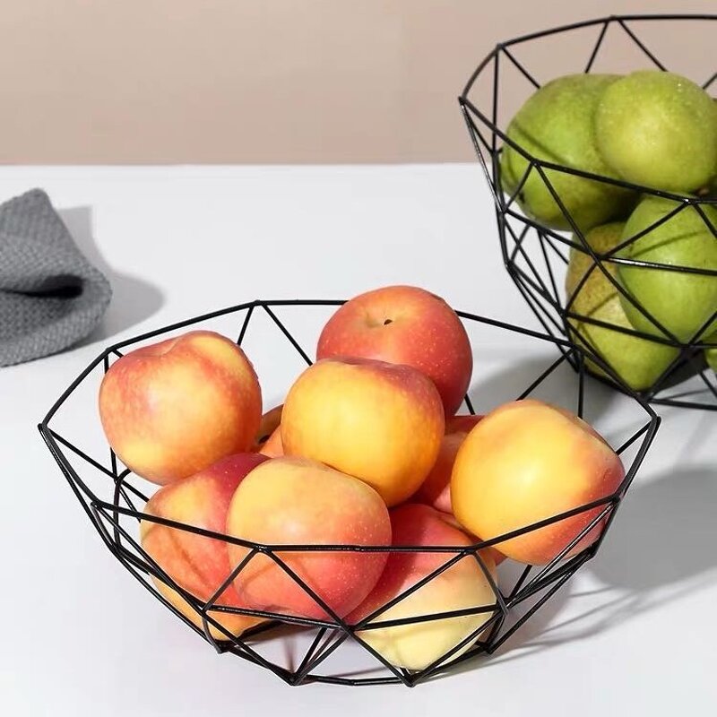 Iron Art Fruit Dish Manufacturer - Nordic Style Simple Storage Basket Creative for Living Room Snacks Household