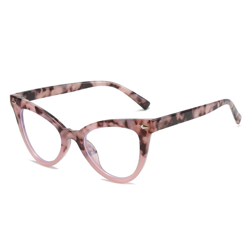 Glasses Manufacturer - Women's Stylish Rivet Cateye Oversized Vintage Anti-blue Light Optical Fashion Big Frame Sun