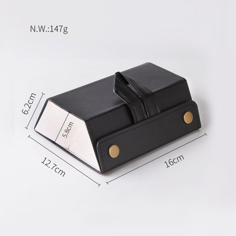 Glasses Case Manufacturer - 3 Pairs of Glasses Storage Boxes Portable Glasses Case Hanging Bags PU Folding Eyewear Boxes Custom Logo