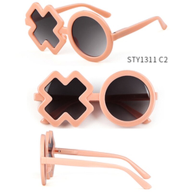 Sunglasses Manufacturer - New Cute Baby Comfortable Dazzling Round Frame Flower Petal Spring Legs Sunflower
