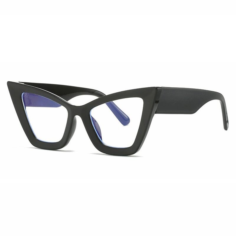 Glasses Manufacturer - Vintage Fashion Big Frame Eyewear for Women Modern Tortoiseshell Optical Designer Cat Eye Blue Light Blocking