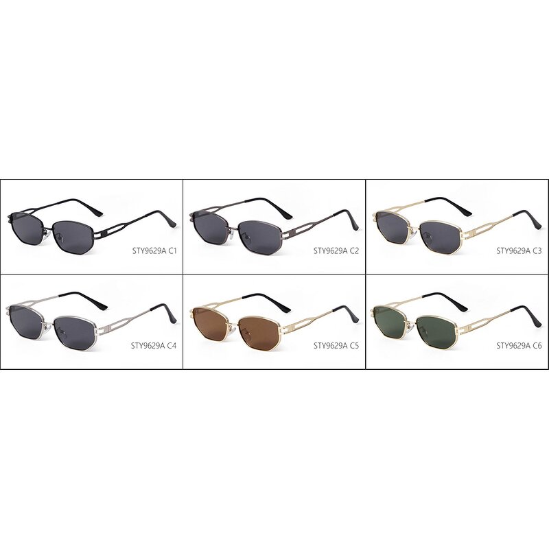 Sunglasses Manufacturer - Wholesale Brand Modern High Quality Rectangle Full Frame Metal Sun Shades Trendy for Women Men