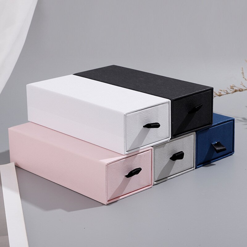 Glasses Case Manufacturer - Black White Cardboard Glasses Packaging Drawer Box Cosmetics Storage Paper Box Pink Gift Box