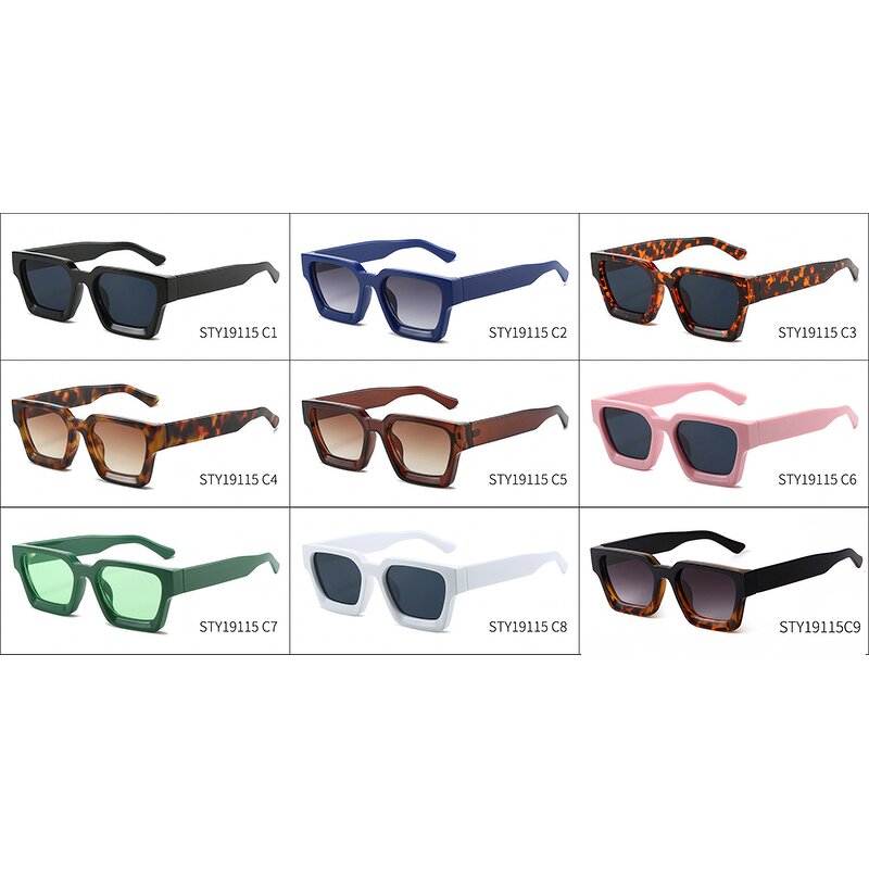 Sunglasses Manufacturer - Vintage Retro Custom Logo 2023 Hot Sell Square Shades Small Frame Black