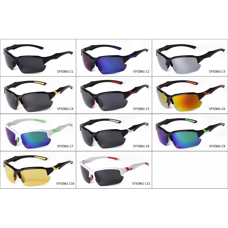 Sunglasses Manufacturer - Outdoor UV Protection Cycling for Men's Polarized Sports Eyewear Yellow Lens Half Frame for Bicycle
