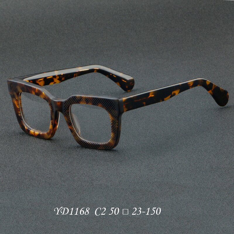 Glasses Manufacturer - Square Frame Acetate Optical Blue Light Blocking Custom Eyewear Leopard Eyeglasses for Women