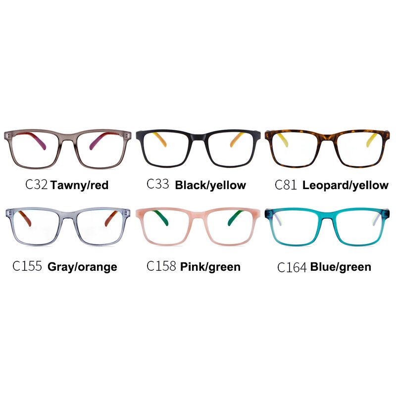 Glasses Manufacturer - Kid's Eyeglasses Blue Light Blocking TR90 Optical 7-12 Years Square Frame Computer Eyewear