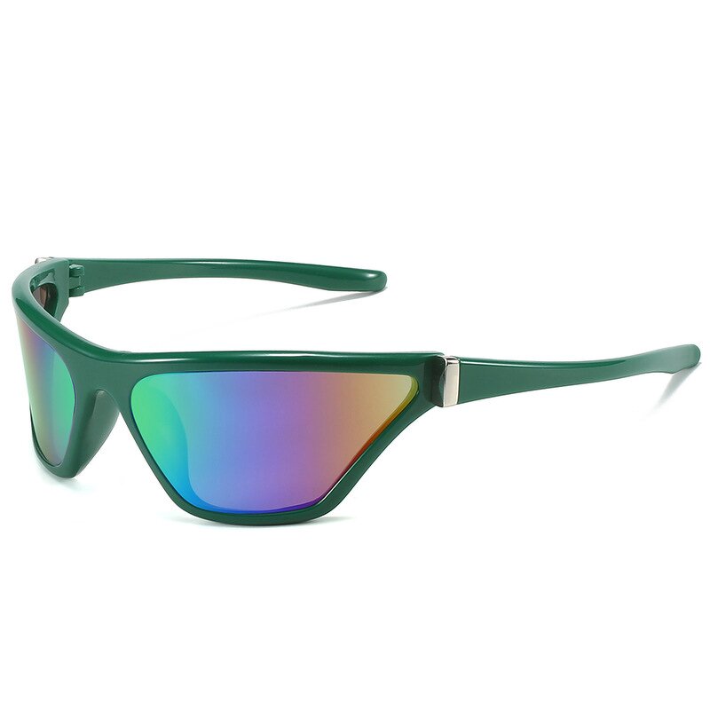 Sunglasses Manufacturer - Hot Sell Women Outdoor Cycling Sports Eyewear Designer Mirrored Futuristic Cat Eye Y2K