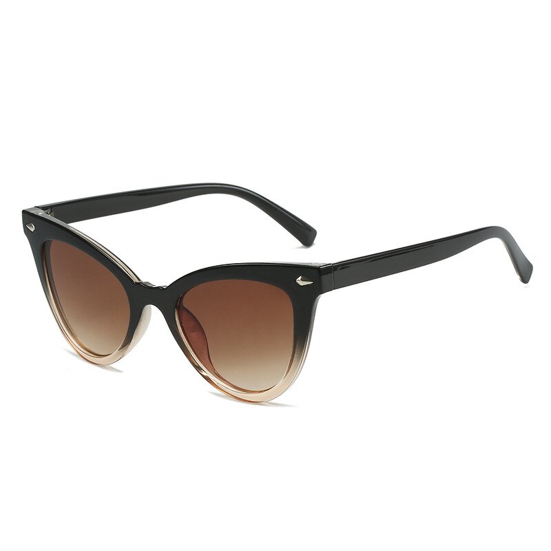 Glasses Manufacturer - Women's Stylish Rivet Cateye Oversized Vintage Anti-blue Light Optical Fashion Big Frame Sun