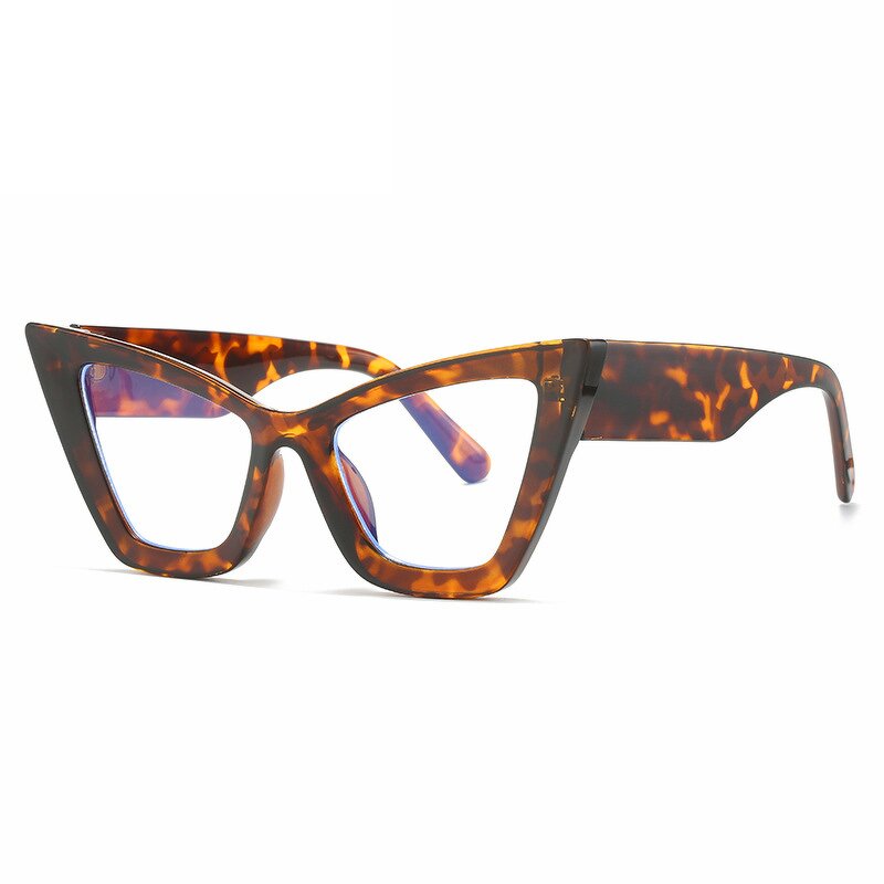Glasses Manufacturer - Vintage Fashion Big Frame Eyewear for Women Modern Tortoiseshell Optical Designer Cat Eye Blue Light Blocking
