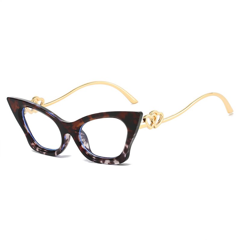 Glasses Manufacturer - Retro Cat-Eye Unisex New Fashionable Anti-Blue Light Black Multi-Color Women's Personality Flat Outdoor