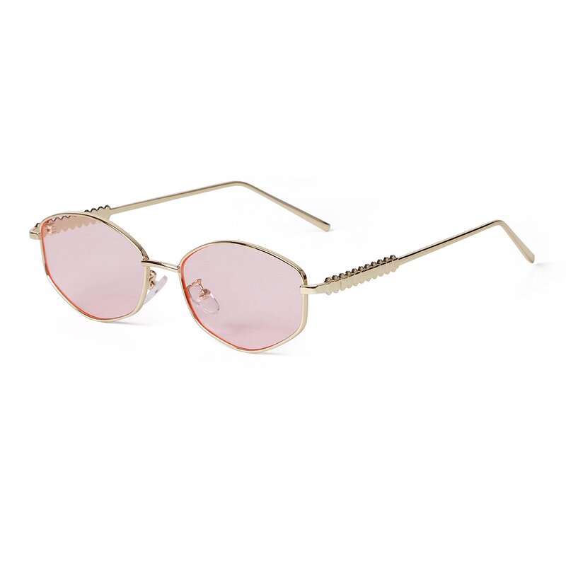 Sunglasses Manufacturer - Fashion Elegance Cat Eye for Women Classic Versatile Metal Gold Frame Tea Lens Hot Sales Shades