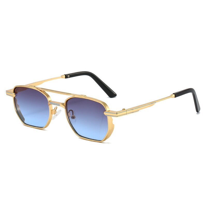 Sunglasses Manufacturer - Fashion Personality Square for Women Men Classic Design Metal Gold Silver Frame Wholesale Shades