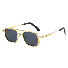 Sunglasses Manufacturer - Fashion Personality Square for Women Men Classic Design Metal Gold Silver Frame Wholesale Shades