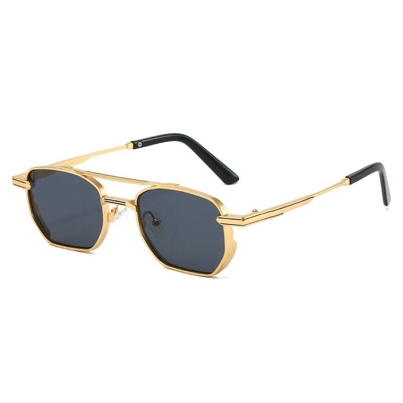 Sunglasses Manufacturer - Fashion Personality Square for Women Men Classic Design Metal Gold Silver Frame Wholesale Shades