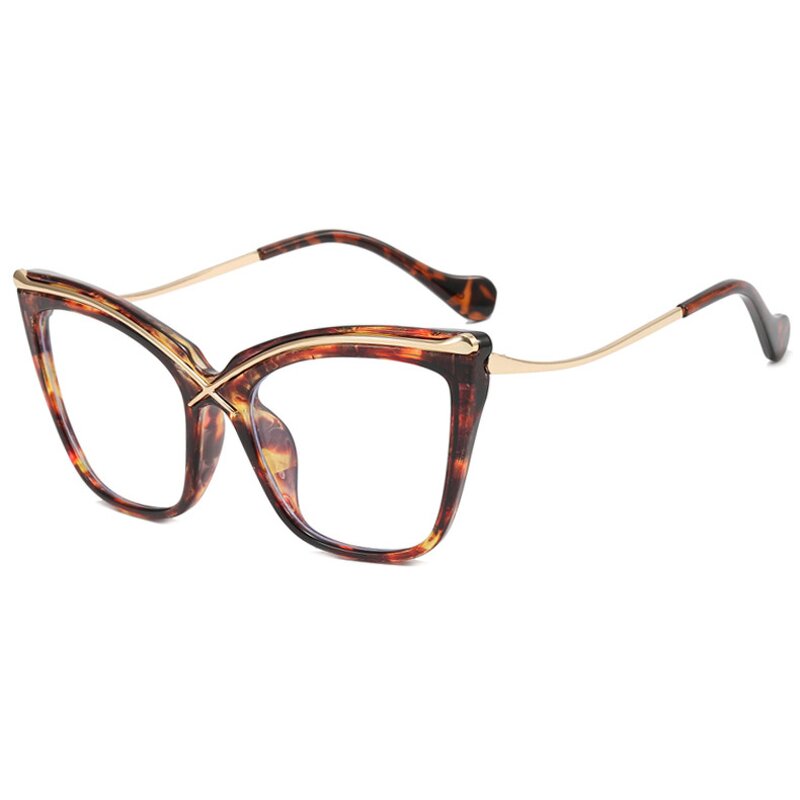 Glasses Manufacturer - 2023 New Fashion X Cat Eye Optical Metal Frame Anti Blue Light for Women Retro Computer