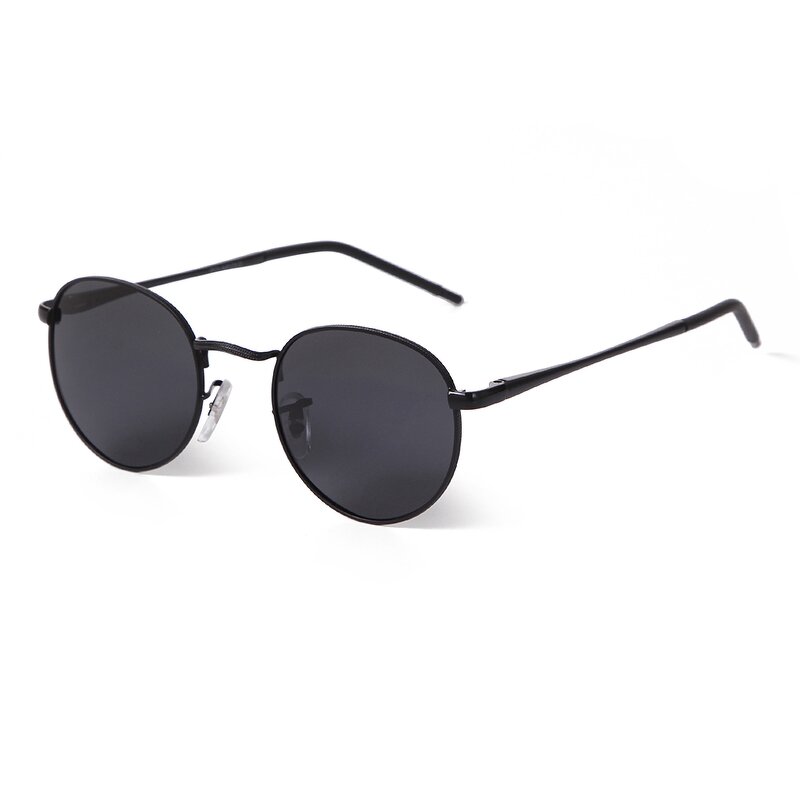 Sunglasses Manufacturer - Vintage Metal Round Thin Legs Gold Frame Driving Spring Hinge Polarized Shades for Men