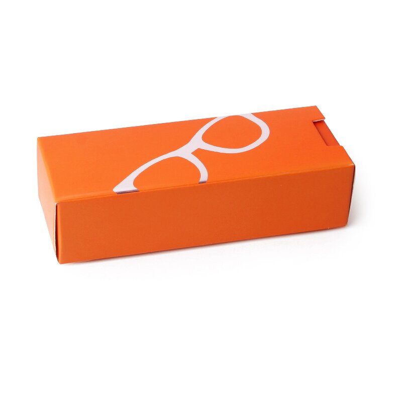 Glasses Case Manufacturer - Sunglasses Box Gift Case for Glasses Trendy Orange Eyewear Cardboard Box Glasses Protection Case Custom Logo
