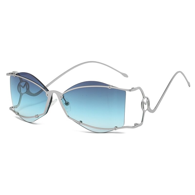 Sunglasses Manufacturer - Fashion Personality Irregular for Women Classic Popular Metal Cross Border Hot Sales Shades
