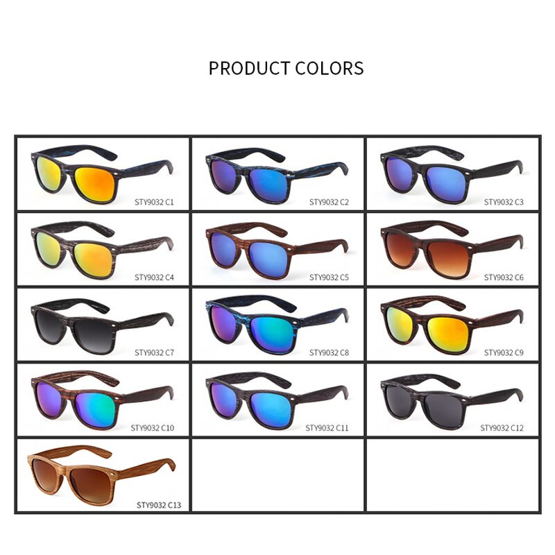 Sunglasses Manufacturer - Custom Printed Logo High Quality UV400 Protection Wooden Square Wooden Vintage Unisex