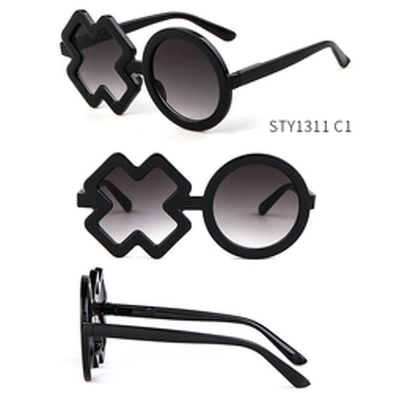 Sunglasses Manufacturer - New Cute Baby Comfortable Dazzling Round Frame Flower Petal Spring Legs Sunflower