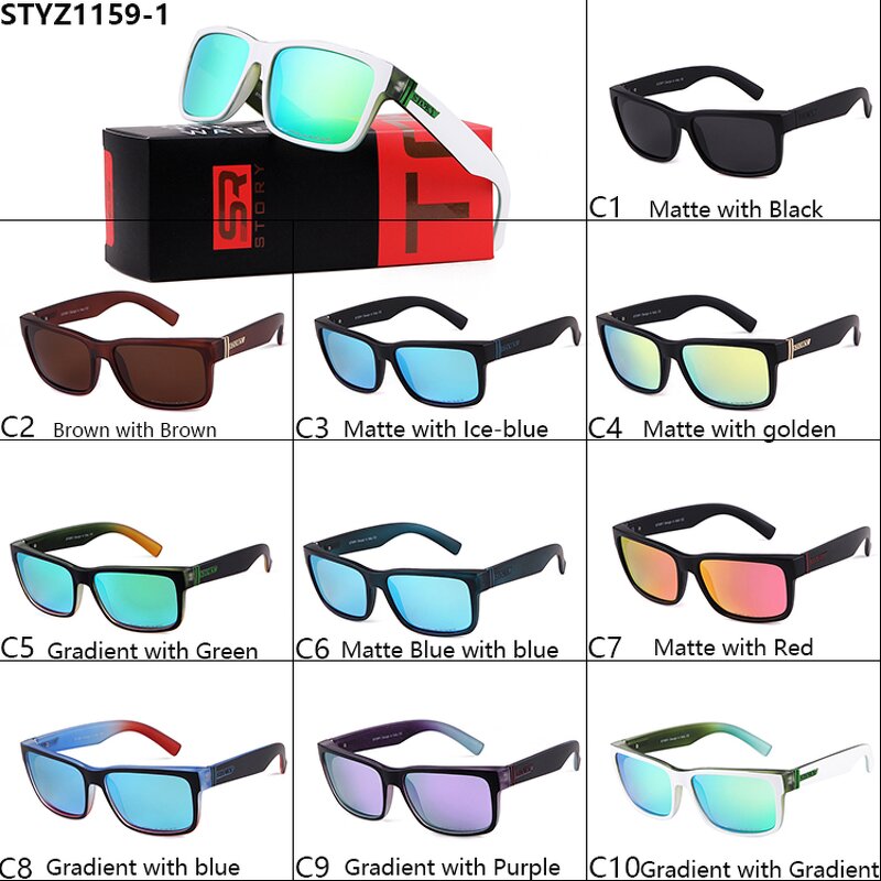 Sunglasses Manufacturer - High Quality Luxury Brand Square Outdoor Polarized Sports Fishing Cycling for Men With Logo