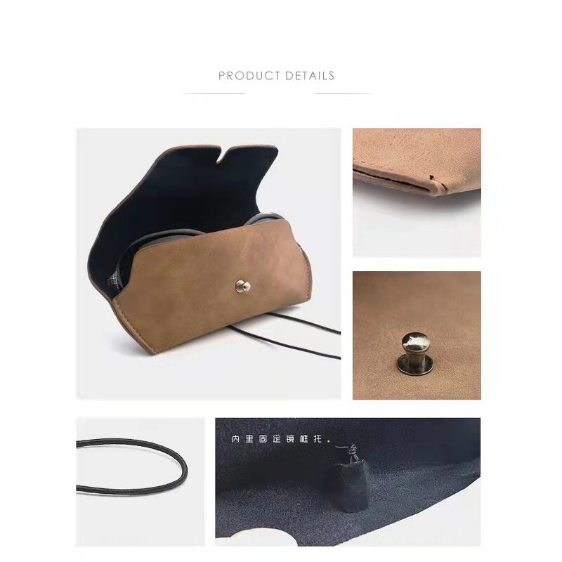 Glasses Case Manufacturer - Leather Sunglasses Case Custom Logo Package Pu Glasses Box Sunglasses Storage