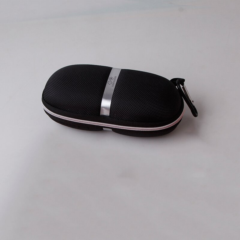 Glasses Case Manufacturer - Classic Custom Logo Zipper Box Sunglasses High Quality EVA with Metal Zip Hook Laser Logo or Printing Logo