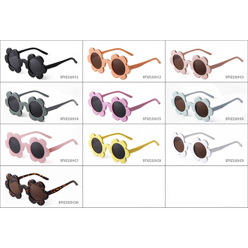 Sunglasses Manufacturer - UV400 Outdoor Kids Flower Beach Eyewear Cute Round Eyeglasses Polarized for Girls and Boys