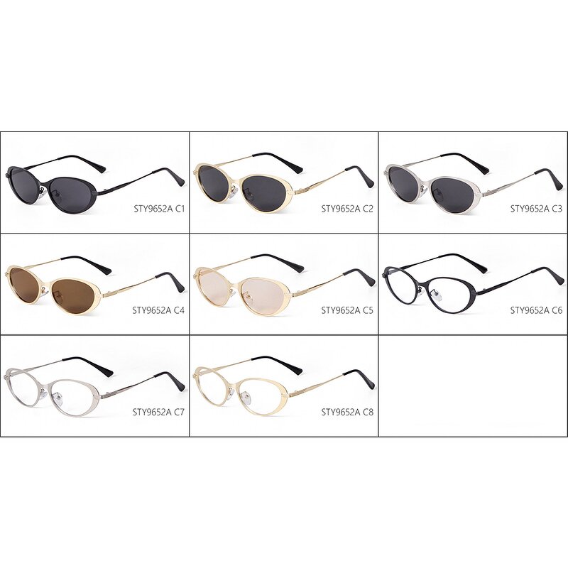 Sunglasses Manufacturer - Women's Retro Anti-Sun Oval Frame Trendy Street Style UV400 Optical Lenses Online Celebrity Photo
