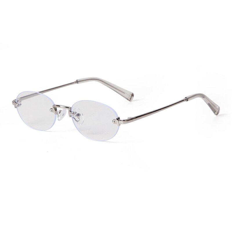 Sunglasses Manufacturer - Fashion Simple Beautiful Ladies Outdoor Sun Protection Metal Rimless Oval Multi-Color