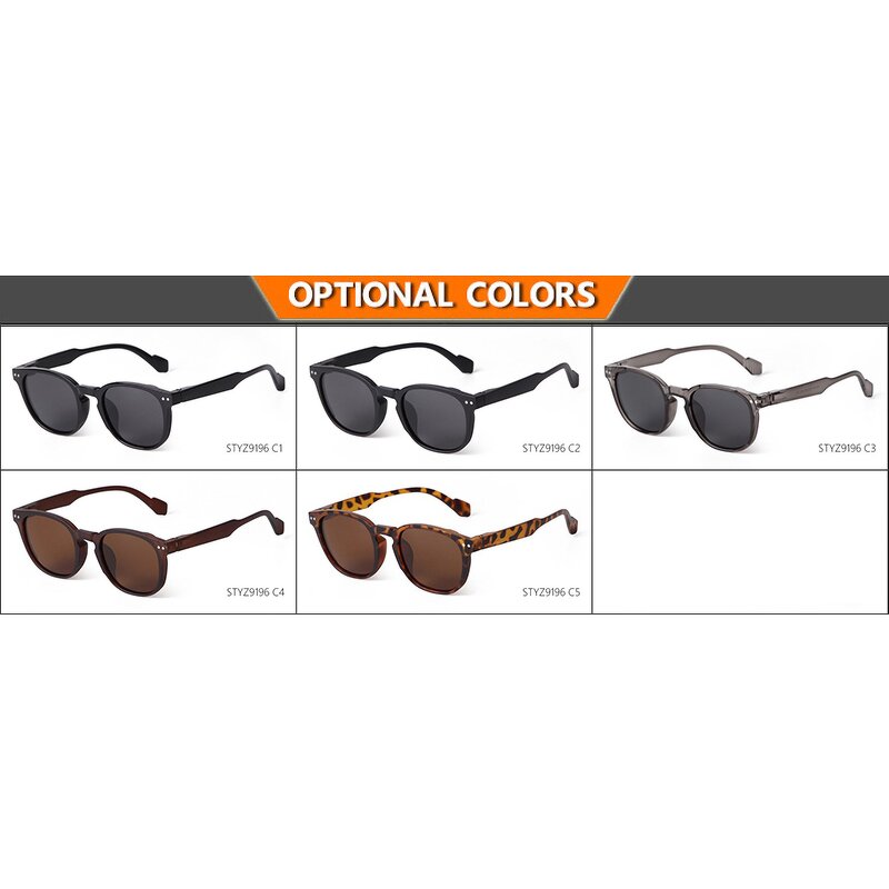 Sunglasses Manufacturer - Vintage Retro UV400 Black Polarized Rivet Round Leopard for Men