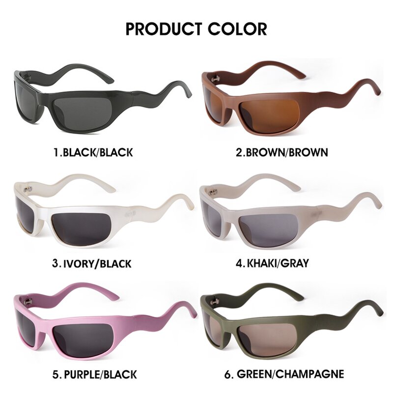 Sunglasses Manufacturer - Fashion Futuristic Y2K for Women Eyeglasses Steampunk Sports Shades for Men Outdoor Cycling