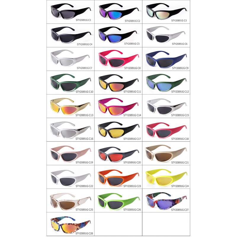 Sunglasses Manufacturer - 2022 Hot Sell Outdoor Sports Full Frame One Piece Y2K Shades Mirror Lenses Riding