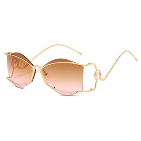 Sunglasses Manufacturer - Fashion Personality Irregular for Women Classic Popular Metal Cross Border Hot Sales Shades