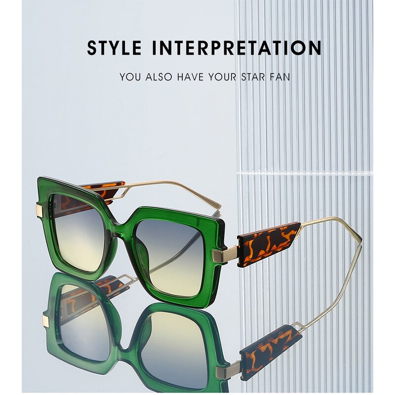 Sunglasses Manufacturer - Fashionable Unisex Thick Frame Custom Logo Oversized Hot Big Square Shades Cheap Men Women PC UV Protection