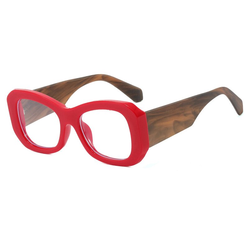 Glasses Manufacturer - Fashion Candy Color Oval Big Round Frame Wide Arms Optical for Women Clear Lens Computer Eyewear