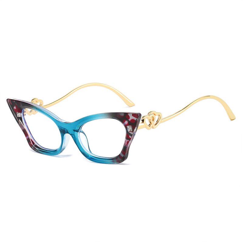 Glasses Manufacturer - Retro Cat-Eye Unisex New Fashionable Anti-Blue Light Black Multi-Color Women's Personality Flat Outdoor