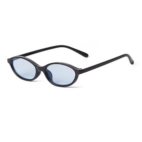 Sunglasses Manufacturer - Slim Small Oval Frame Shades UV400 Protection Full Frame for Women