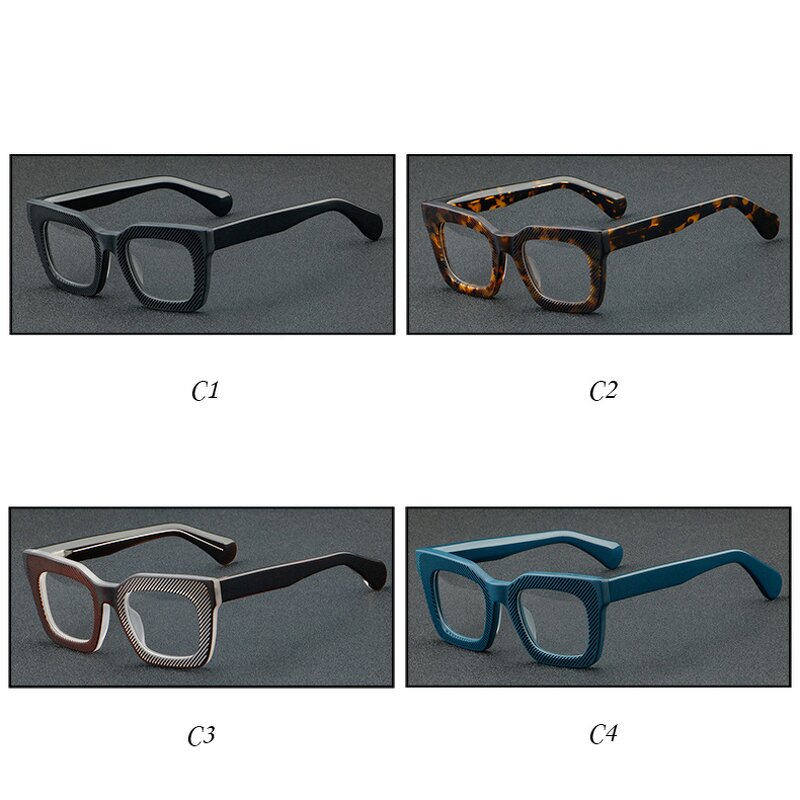 Glasses Manufacturer - Square Frame Acetate Optical Blue Light Blocking Custom Eyewear Leopard Eyeglasses for Women
