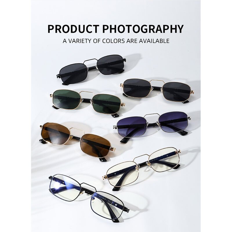 Sunglasses Manufacturer - Wholesale Brand Modern High Quality Rectangle Full Frame Metal Sun Shades Trendy for Women Men