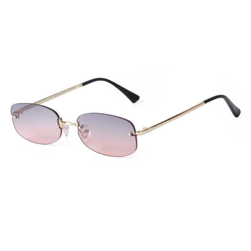 Sunglasses Manufacturer - Personalized for Women Y2K Technology Rimless New Oval Gradient Metal Custom Logo