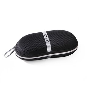 Glasses Case Manufacturer - Classic Custom Logo Zipper Box Sunglasses High Quality EVA with Metal Zip Hook Laser Logo or Printing Logo